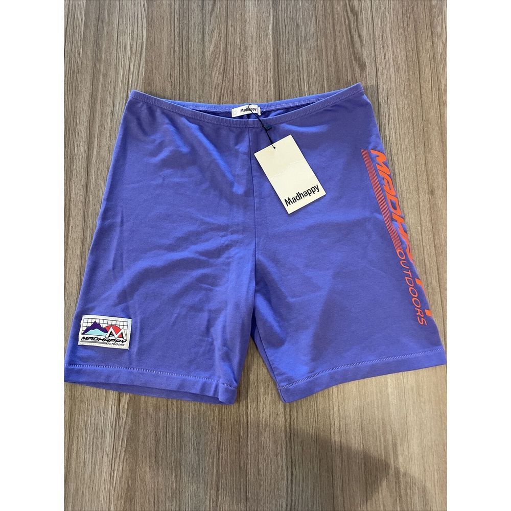 Madhappy Women's Outdoors Biker‎ Short Sports Size Large Purple MSRP $70